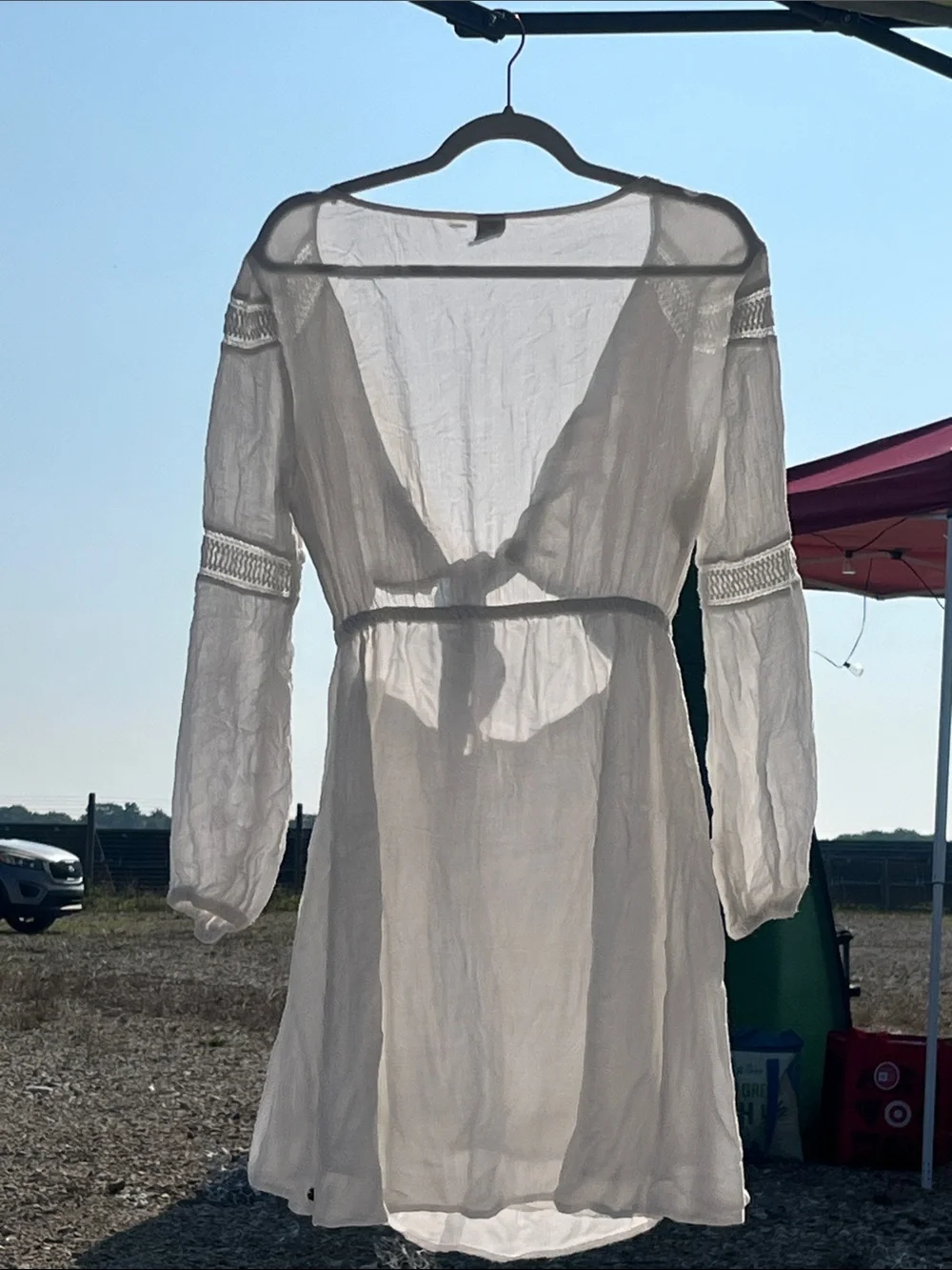 Roxy White Tie-Front Women's Swim Coverup